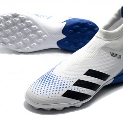 Scarpe da calcio Adidas PREDATOR 20.3 Laceless TF - Bianco Nero Blu 