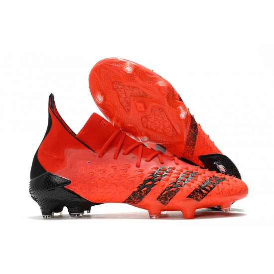 Scarpe da calcio Adidas Predator Freak + FG Rosso Nero
