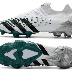 Scarpe da calcio Adidas Predator Freak .1 Low FG Bianco Verde Nero 