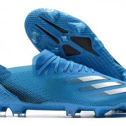Scarpe da calcio Adidas X Ghosted .1 FG Blu D'argento 