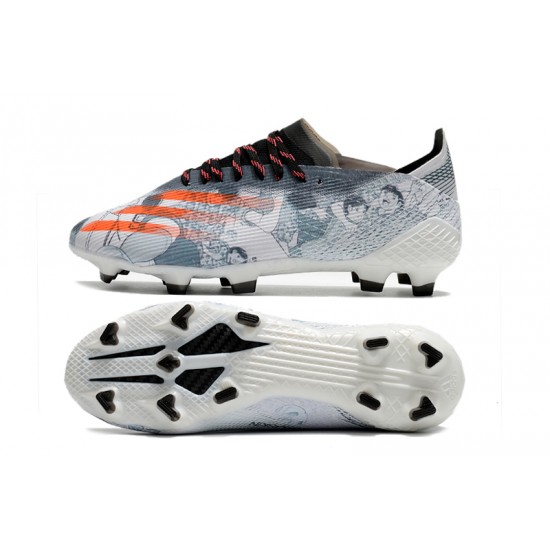 Scarpe da calcio Adidas X Ghosted .1 FG Grigio Bianco arancione
