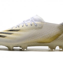 Scarpe da calcio Adidas X Ghosted .1 FG Bianco Nero d'oro 