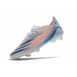 Scarpe da calcio Adidas X Ghosted .1 FG Bianco arancione Blu 