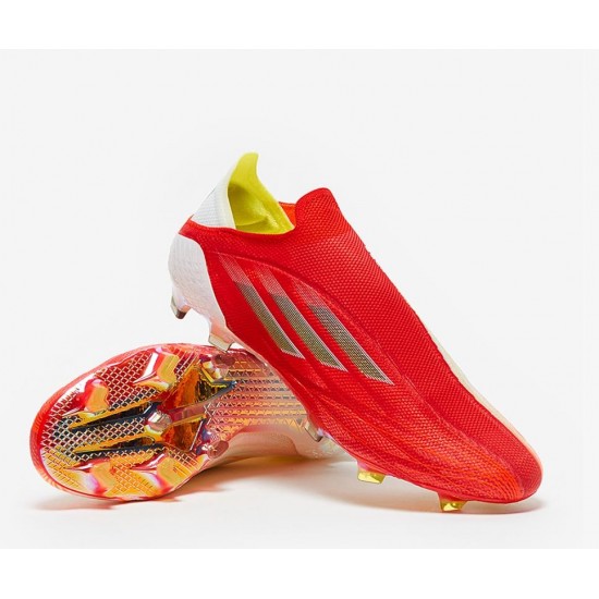 Scarpe da calcio Adidas X Speedflow+ FG Rosso Bianco