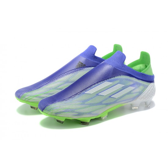 Scarpe da calcio Adidas X Speedflow+ FG Bianco Blu Verde