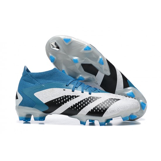 Scarpe da calcio Adidas PRossoator Accuracy Fg Boots Blu Bianca High-top