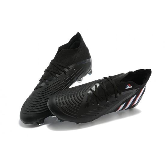 Scarpe da calcio Adidas PRossoator Edge Geometric 1 FG Nero Bianca Rosso High-top