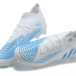 Scarpe da calcio Adidas PRossoator Edge Geometric 1 FG Bianca Blu High-top
