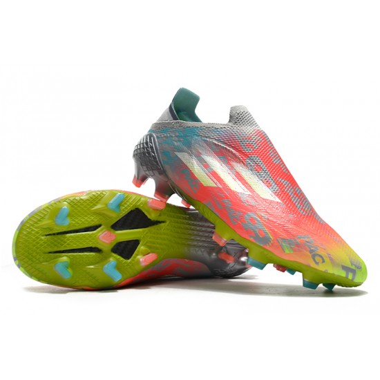 Scarpe da calcio Adidas X Speedflow FG Low-top Sliver Rosa Giallo