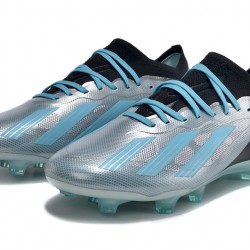 Scarpe da calcio Adidas X Speedportal .1 2022 World Cup Boots FG Low-top Sliver Nero Blu Unisex