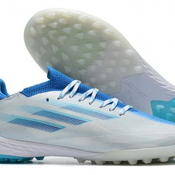 Scarpe da calcio Adidas X Speedportal .1 TF Low-top Bianca Turqoise Blu