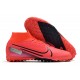 2020 Scarpe da calcio Nike Mercurial Superfly 7 Elite MDS TF Flyknit Rosso Argento