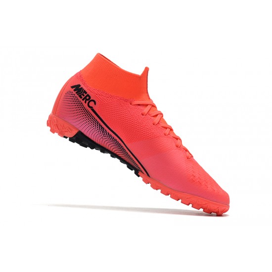2020 Scarpe da calcio Nike Mercurial Superfly 7 Elite MDS TF Flyknit Rosso Argento
