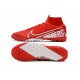 2020 Scarpe da calcio Nike Mercurial Superfly 7 Elite MDS TF Flyknit Rosso Bianca