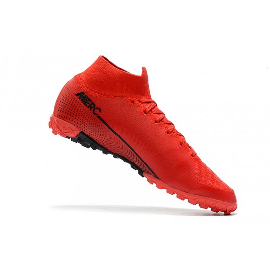 2020 Scarpe da calcio Nike Mercurial Superfly 7 Elite MDS TF Flyknit Rosso
