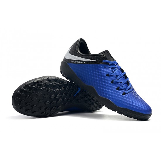 Scarpe da calcio Nike Hypervenom Phantom Premium TF Blu Argento