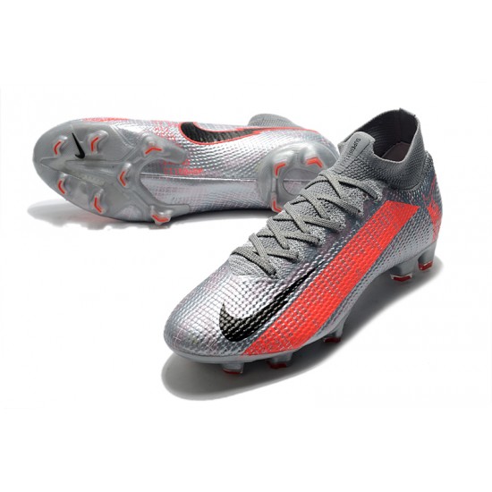 Scarpe da calcio Nike Mercurial Superfly 7 Elite FG Metallic Grigio Rosso