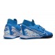 Scarpe da calcio Nike Mercurial Superfly 7 Elite MDS IC Flyknit Blu Bianca