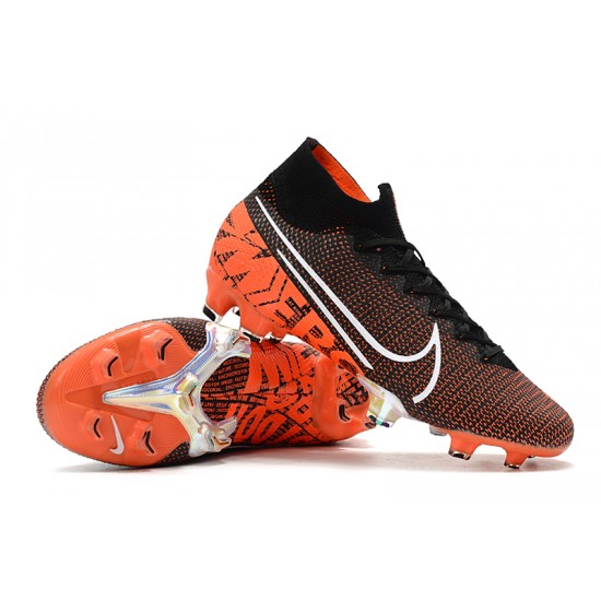 Scarpe da calcio Nike Mercurial Superfly 7 Elite SE FG Nero arancia bianca
