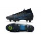 Scarpe da calcio Nike Mercurial Superfly 7 Elite SG-PRO AC Flyknit 360 Nero Blu Viola