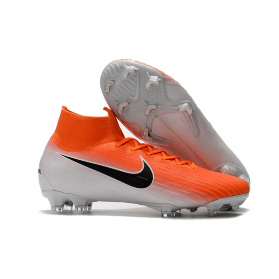 Scarpe da calcio Nike Mercurial Superfly VI 360 Elite CR7 FG arancia bianca Nero