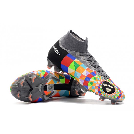 Scarpe da calcio Nike Mercurial Superfly VI 360 Elite FG Dani Alves - Nero Grigio Colorful