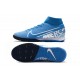 Scarpe da calcio Nike Mercurial Superfly VII Academy IC Blu Bianca