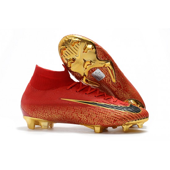 Scarpe da calcio Nike Mercurial SuperflyX VI 360 Elite CR7 FG Rosso Gold