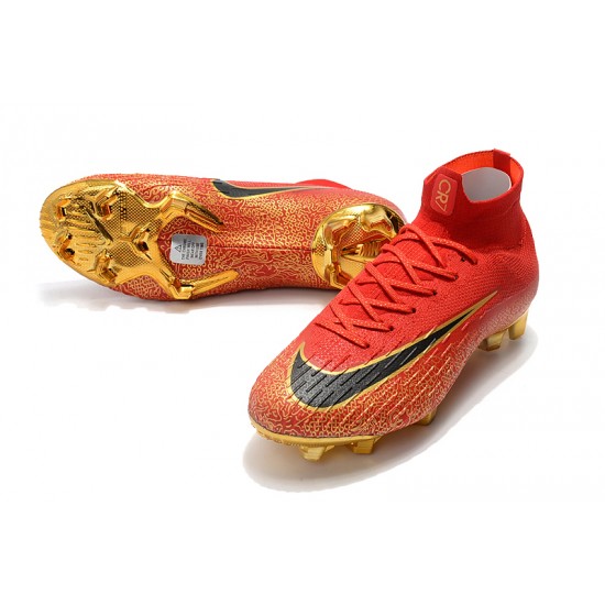 Scarpe da calcio Nike Mercurial SuperflyX VI 360 Elite CR7 FG Rosso Gold