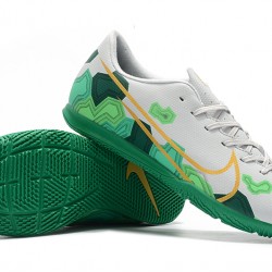 Scarpe da calcio Nike Mercurial Vapor 13 Academy IC Bianca verde d'oro