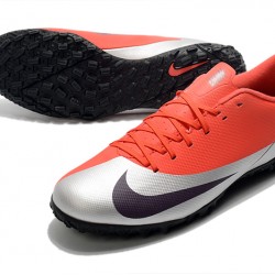 Scarpe da calcio Nike Mercurial Vapor 13 Academy TF Rosso Argento