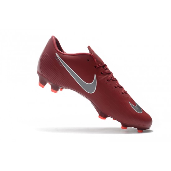 Scarpe da calcio Nike Mercurial Vapor XII PRO FG Vin Rosso Grigio