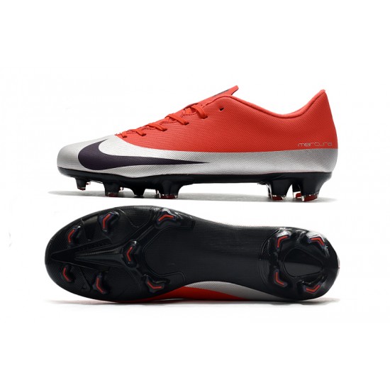 Scarpe da calcio Nike Mercurial Vapor XIII FG Rosso Argento