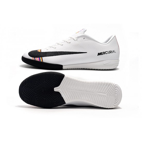 Scarpe da calcio Nike Mercurial VaporX XII Academy IC Bianca Nero