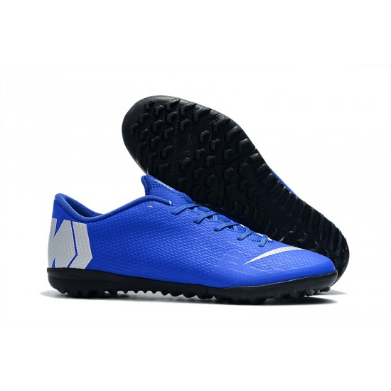 Scarpe da calcio Nike Mercurial VaporX XII Academy TF Blu Argento