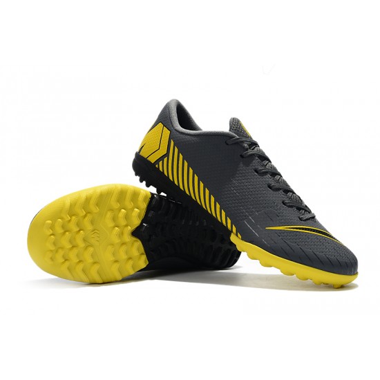 Scarpe da calcio Nike Mercurial VaporX XII Academy TF Grigio scuro Giallo