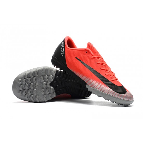 Scarpe da calcio Nike Mercurial VaporX XII Academy TF Rosso Argento