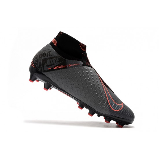 Scarpe da calcio Adidas senza lacci Phantom VSN Elite DF AG Nero Arancia