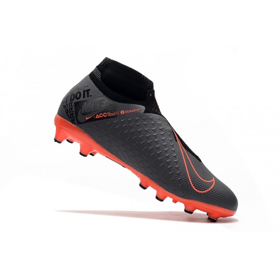 Scarpe da calcio Adidas senza lacci Phantom VSN Elite DF AG Grigio scuro Arancia