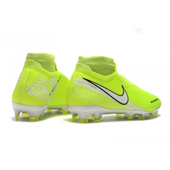 Scarpe da calcio Adidas senza lacci Phantom VSN Elite DF FG Verde Fluo Bianca