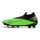 Scarpe da calcio Adidas senza lacci Phantom VSN Elite DF FG verde Nero