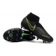 Scarpe da calcio Nike Phantom VSN Elite DF SG-Pro Anti Clog Nero Fluo verde