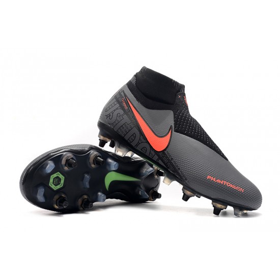 Scarpe da calcio Nike Phantom VSN Elite DF SG-Pro Anti Clog Grigio scuro Arancia