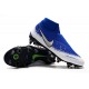 Scarpe da calcio Adidas senza lacci Phantom VSN Elite DF SG-Pro Anti Clog Blu Bianca Argento