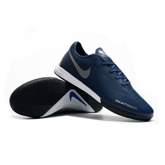 Scarpe da calcio Nike Phantom VSN Shadow Academy IC Blu scuro Bianca