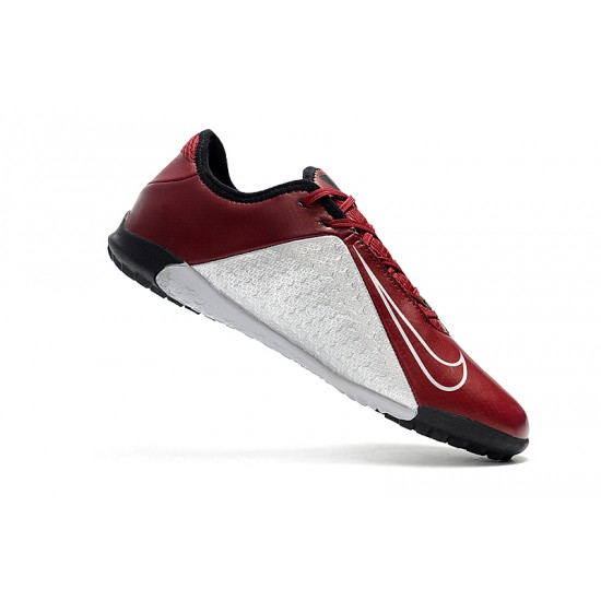 Scarpe da calcio Nike Phanton VSN Academy TF Vin Rosso Argento