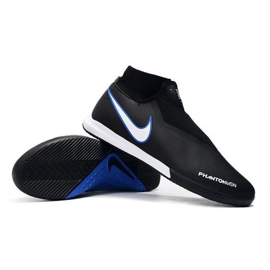 Scarpe da calcio Nike React Phantom VSN Pro DF IC Laceless Nero Blu