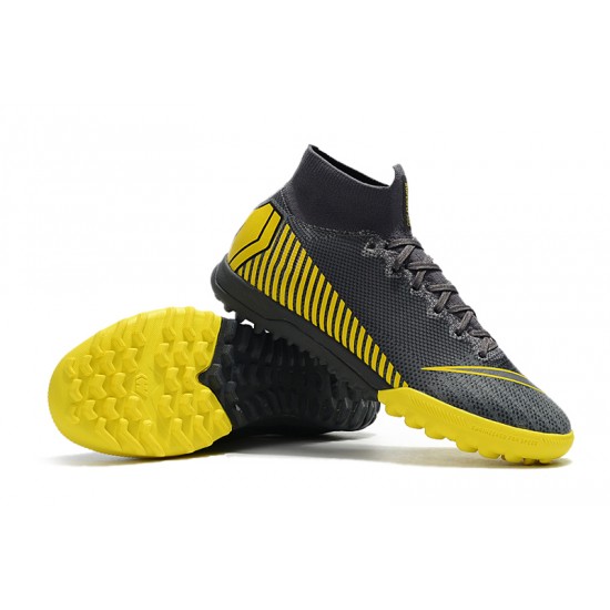 Scarpe da calcio Nike SuperflyX 6 Elite TF Grigio scuro Giallo