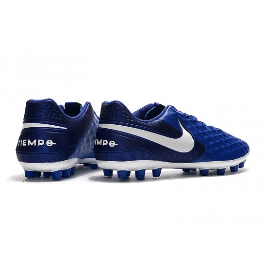 Scarpe da calcio Nike Tiempo Legend VIII Acadermy AG Blu Bianca