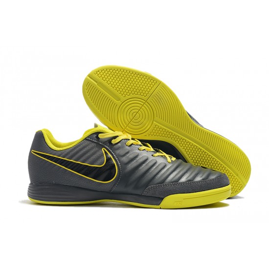 Scarpe da calcio Nike Tiempo Ligera IV IC Grigio scuro Giallo